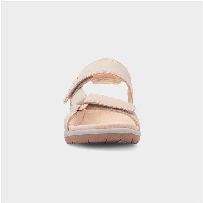 Elara Womens Beige Leather Sandal