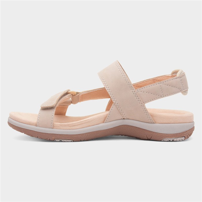 Elara Womens Beige Leather Sandal