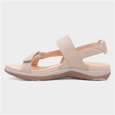 Elara Womens Beige Leather Sandal