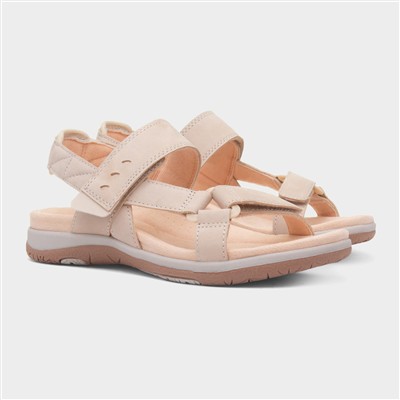 Elara Womens Beige Leather Sandal