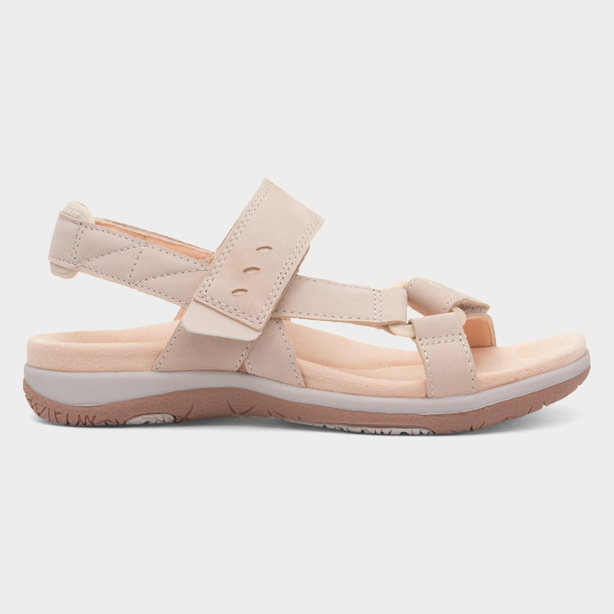 Elara Womens Beige Leather Sandal