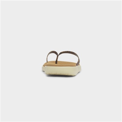Maui Breeze Womens Tan Leopard Flip Flop