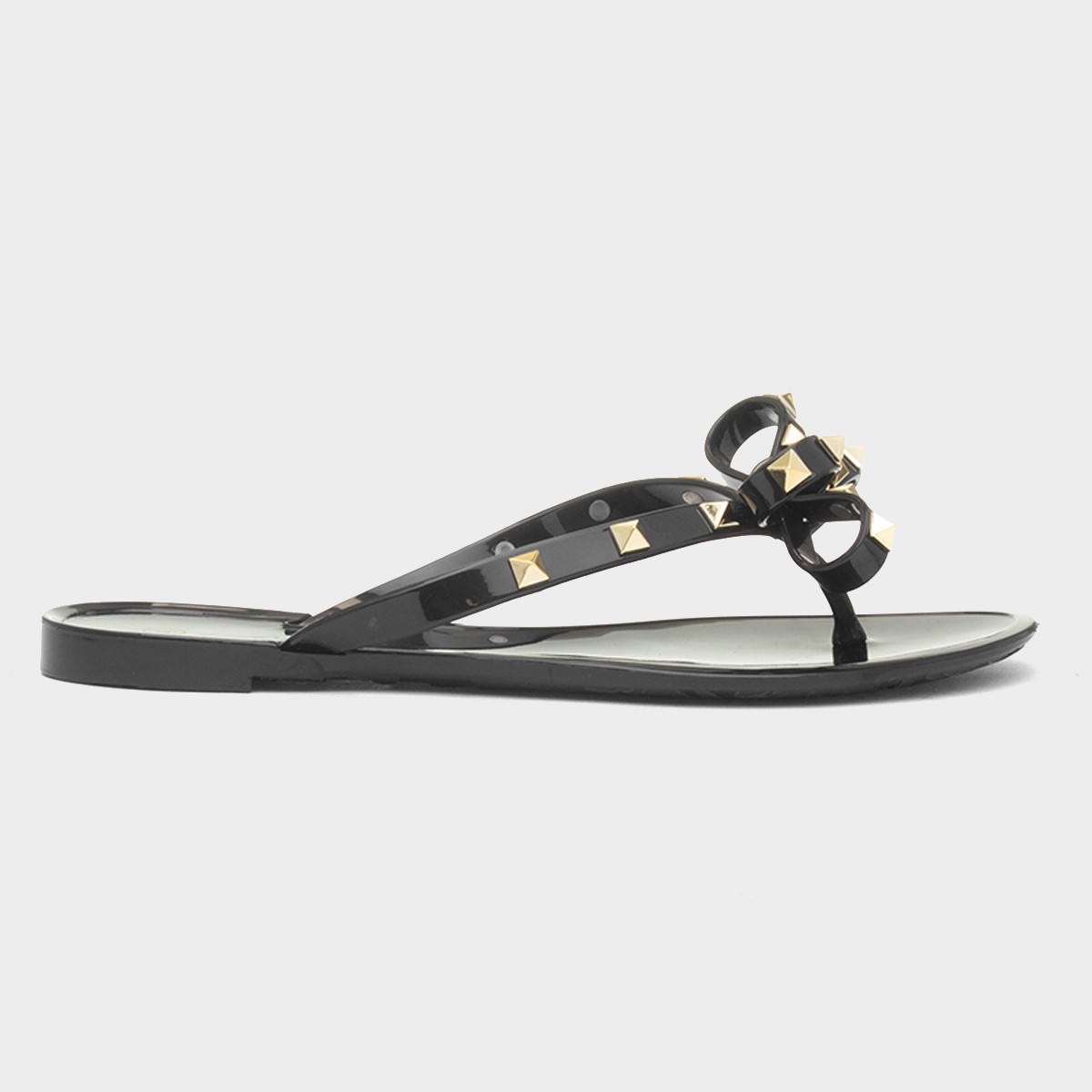 Pearl Womens Black Toe Post Sandal
