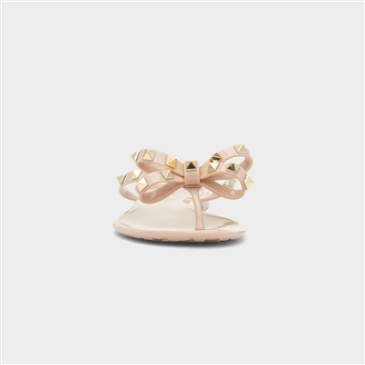 Pearl Womens Nude Toe Post Sandal