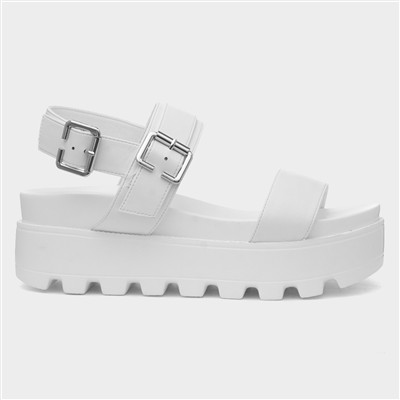 Agatha Womens White Chunky Sandal