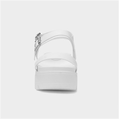 Agatha Womens White Chunky Sandal