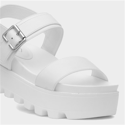 Agatha Womens White Chunky Sandal