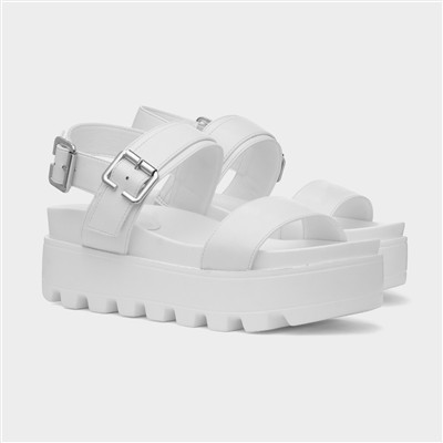 Agatha Womens White Chunky Sandal