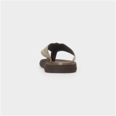 Adios Tony Womens Taupe EVA Flip Flop