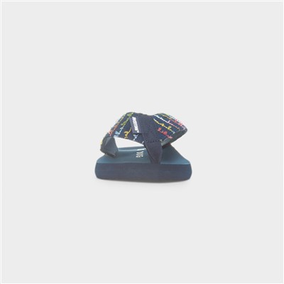 Adios Radio Womens Blue EVA Flip Flops