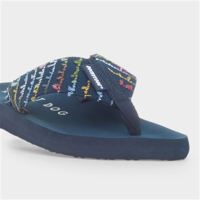Adios Radio Womens Blue EVA Flip Flops