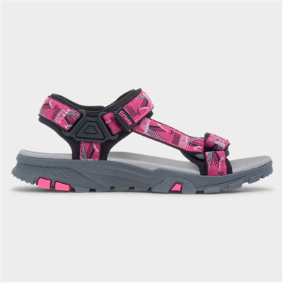 Stanton Womens Black & Fuchsia Sandal