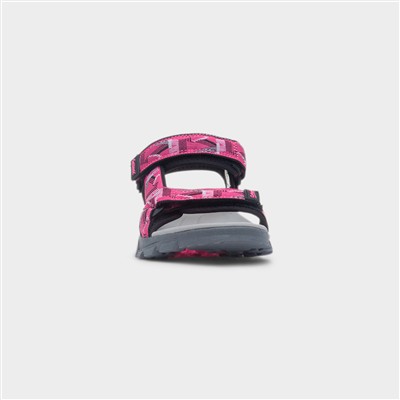 Stanton Womens Black & Fuchsia Sandal