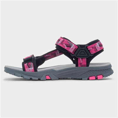 Stanton Womens Black & Fuchsia Sandal