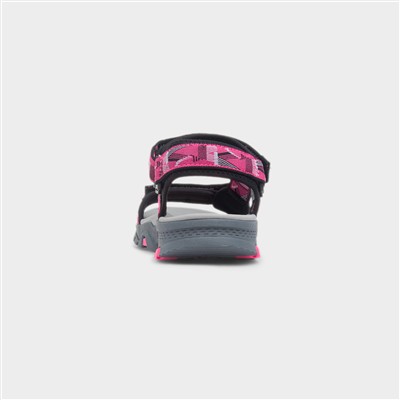 Stanton Womens Black & Fuchsia Sandal