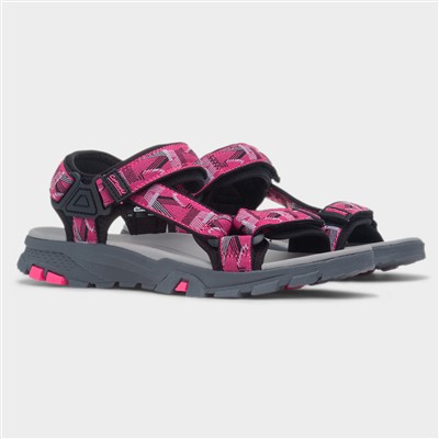 Stanton Womens Black & Fuchsia Sandal
