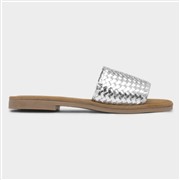 Hush Puppies Womens Silver Leather Wide Fit Sandal (Click For Details)
