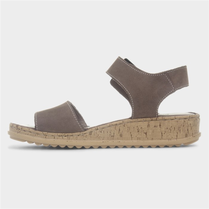 Ellie Womens Fossil Leather Sandal