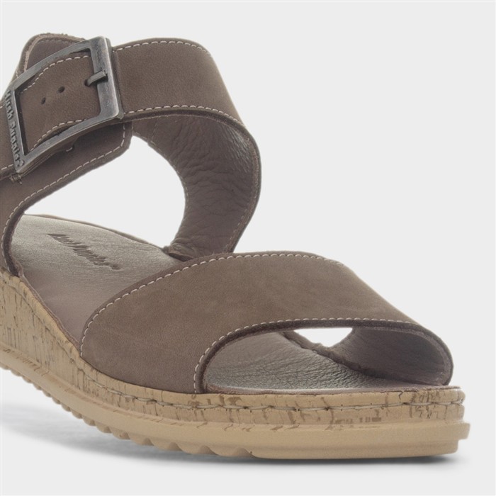Ellie Womens Fossil Leather Sandal
