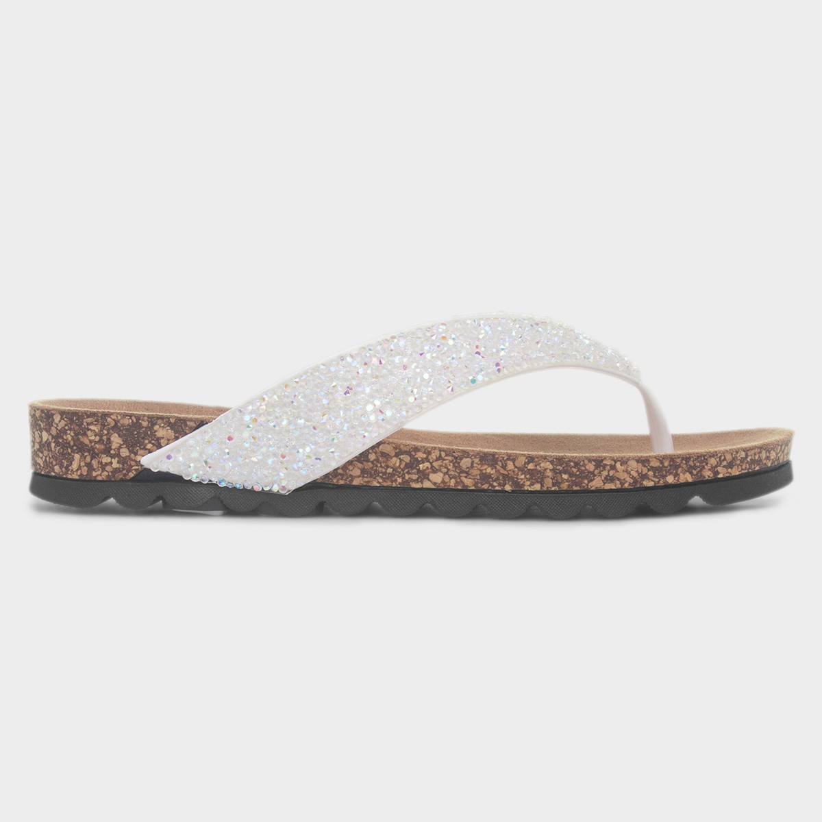 Crocus Womens White Toe Post Sandal