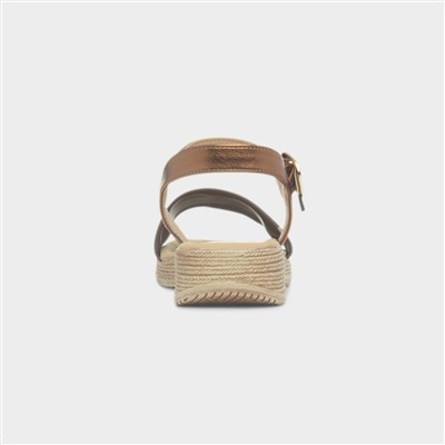 Sara Womens Chocolate Buckle Sandal