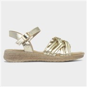 Heavenly Feet Symphony Womens Gold Strappy Sandal (Click For Details)