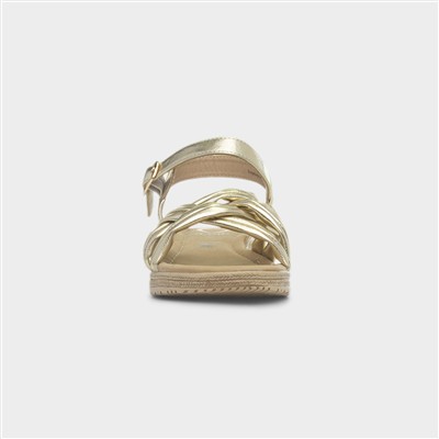 Symphony Womens Gold Strappy Sandal