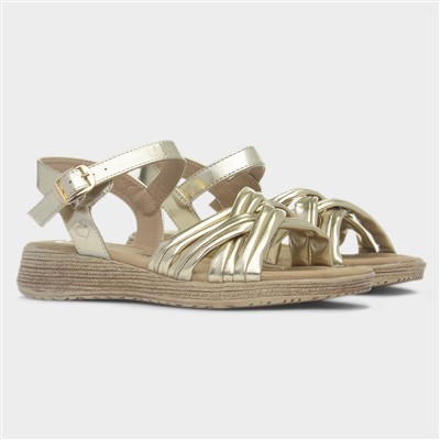 Symphony Womens Gold Strappy Sandal