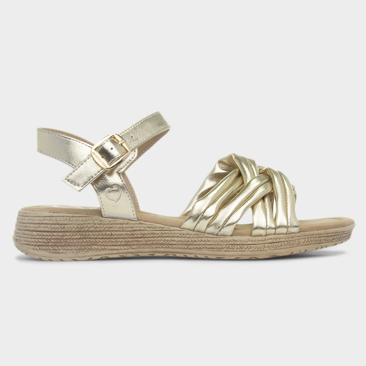 Symphony Womens Gold Strappy Sandal