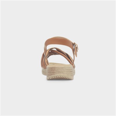 Symphony Womens Tan & Bronze Sandal