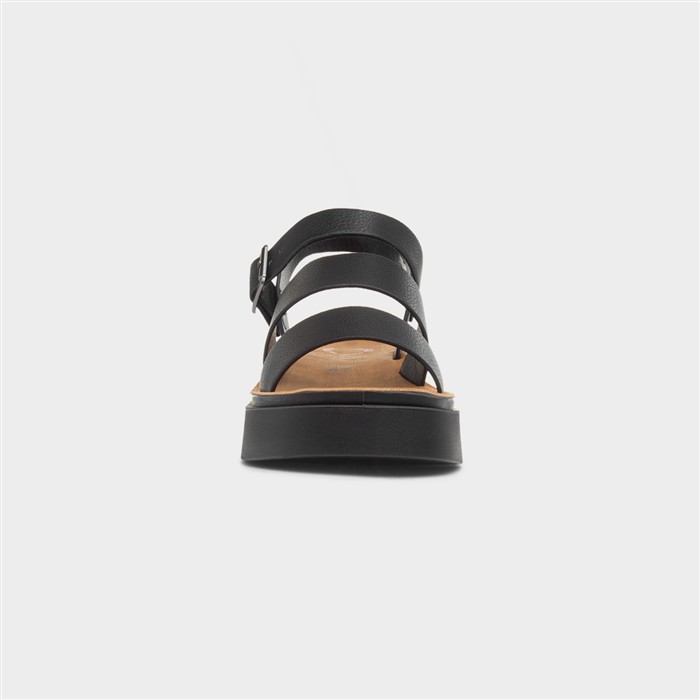 Swale Womens Black Wedge Sandal