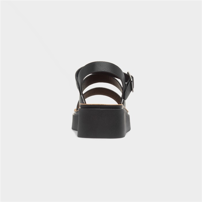 Swale Womens Black Wedge Sandal