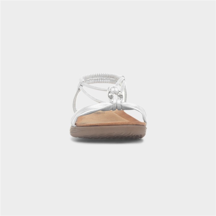 Chime Womens Silver Strappy Sandal
