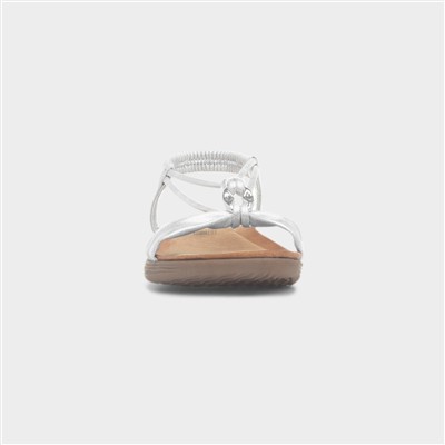 Chime Womens Silver Strappy Sandal