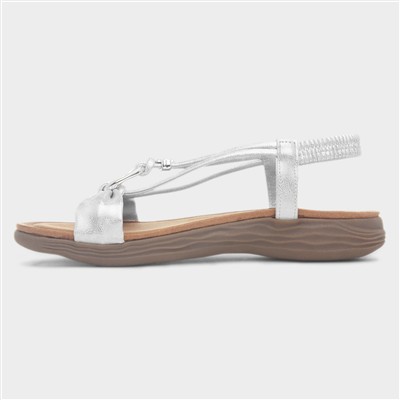 Chime Womens Silver Strappy Sandal
