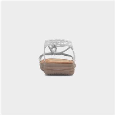 Chime Womens Silver Strappy Sandal