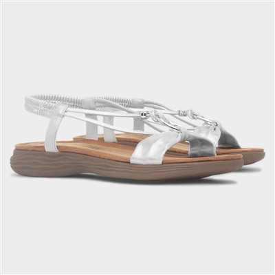 Chime Womens Silver Strappy Sandal