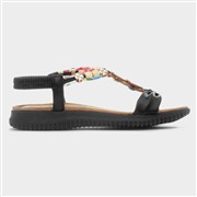 Heavenly Feet Bright Womens Black Slingback Sandal (Click For Details)