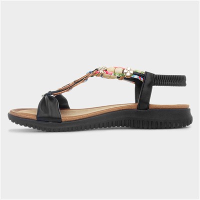 Bright Womens Black Sandals
