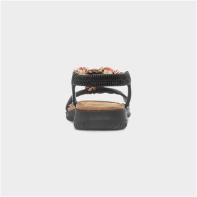 Bright Womens Black Sandals