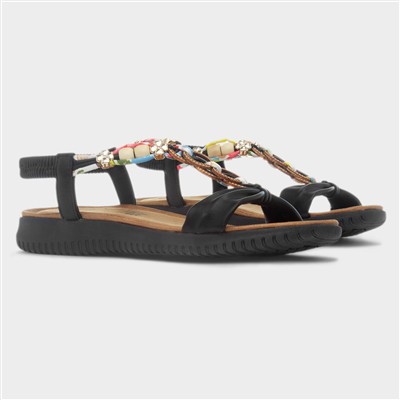 Bright Womens Black Sandals