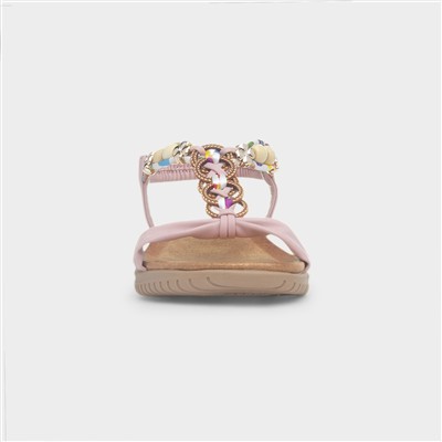 Bright Womens Pink Slingback Sandal