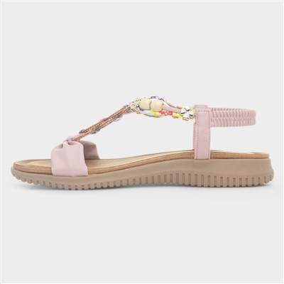 Bright Womens Pink Slingback Sandal