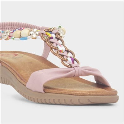Bright Womens Pink Slingback Sandal