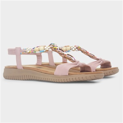 Bright Womens Pink Slingback Sandal