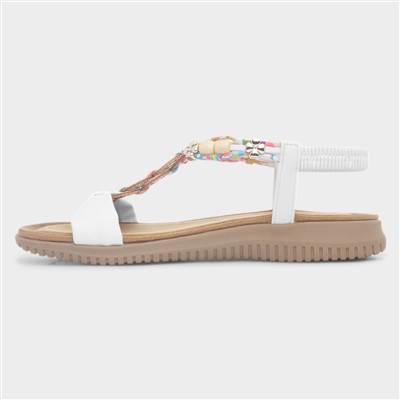 Bright Womens White Slingback Sandal