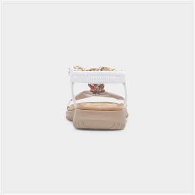Bright Womens White Slingback Sandal
