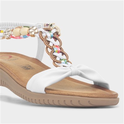 Bright Womens White Slingback Sandal