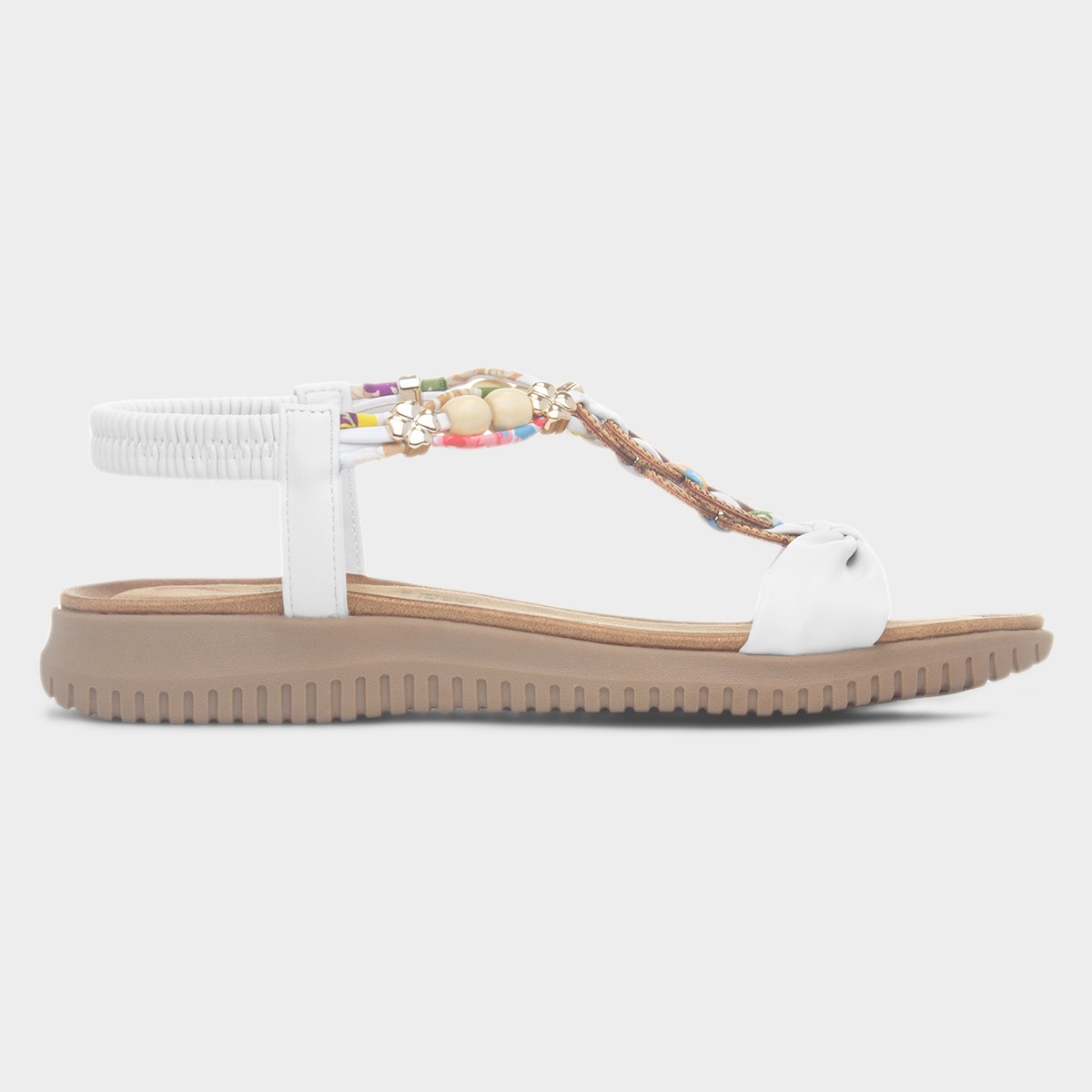 Bright Womens White Slingback Sandal