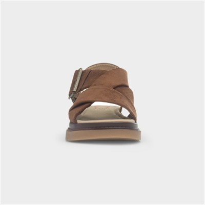 Aimee Womens Chocolate Chunky Sandal